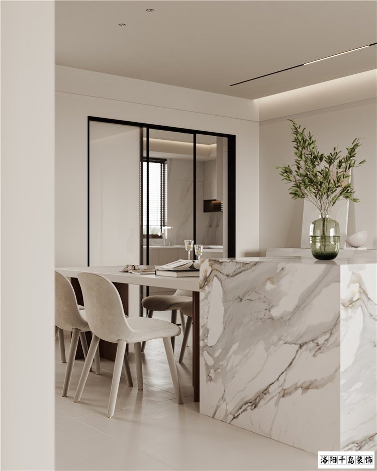 洛陽(yáng)千島裝飾現(xiàn)代風(fēng)餐廳裝修案例