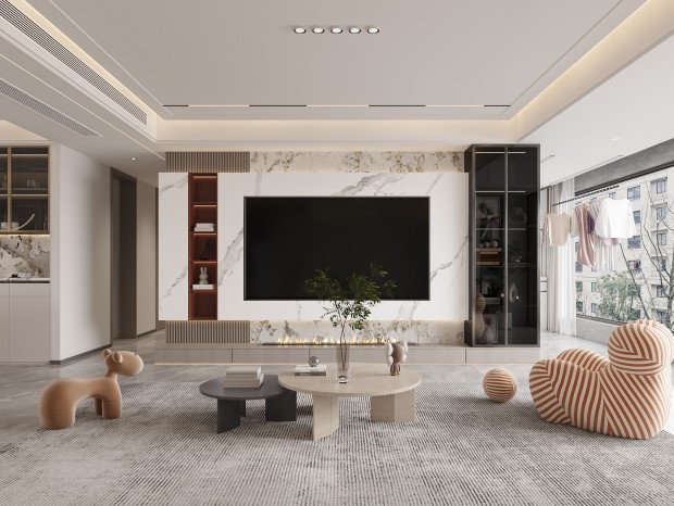 洛陽意式極簡風客廳裝修案例